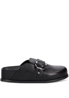 Michael Michael Kors Jaden ring-buckle leather slides - Black