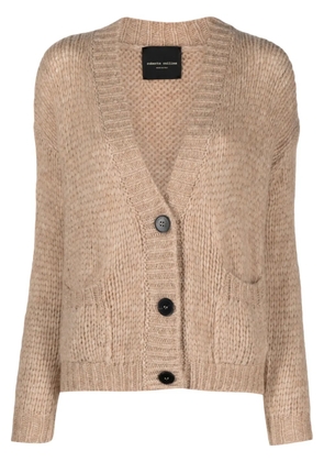 Roberto Collina chunky-knit V-neck cardigan - Neutrals