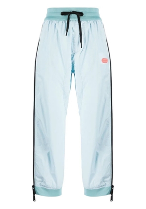 DSQUARED2 side-zip logo-patch trousers - Blue