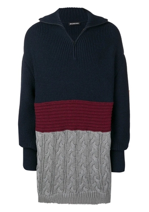 Balenciaga layered high neck sweater - Blue