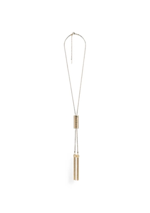 Balmain long brass tassel necklace - Gold
