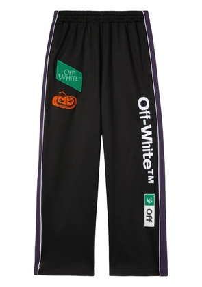 Off-White logo-patch track pants - Black