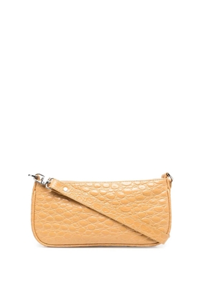 BY FAR Rachel crocodile-print shoulder bag - Neutrals