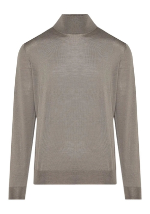 Lardini mock-neck virgin-wool sweater - Neutrals
