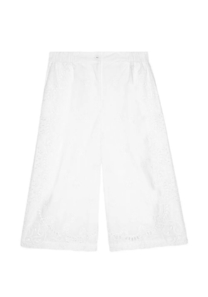 Ottod'Ame broderie-anglaise elasticated-waist trousers - White