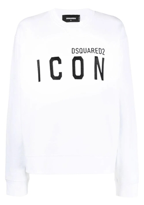 DSQUARED2 logo-print long-sleeved sweatshirt - White
