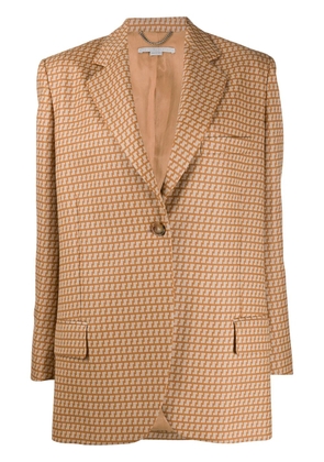 Stella McCartney abstract pattern single-breasted blazer - Orange