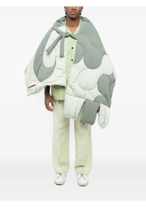 Jil Sander logo-patsh padded stole - Green