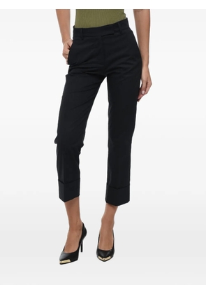 QL2 turn-up-cuff cropped trousers - Blue