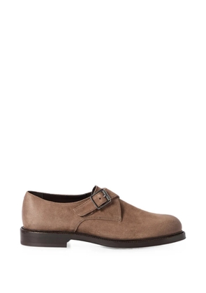 Brunello Cucinelli suede monk strap Derbys - Neutrals