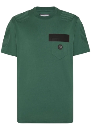 Philipp Plein logo-appliqué cotton T-shirt - Green