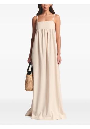 ST MRLO Aster empire-line spaghetti-strap maxi dress - Neutrals