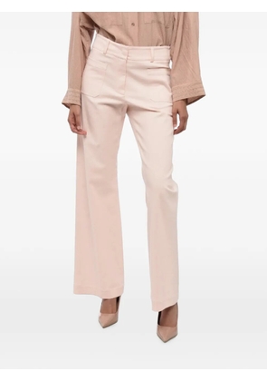 QL2 wide-leg patch-pocket trousers - Neutrals