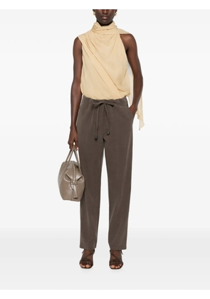 Giorgio Armani drawstring straight-leg trousers - Grey