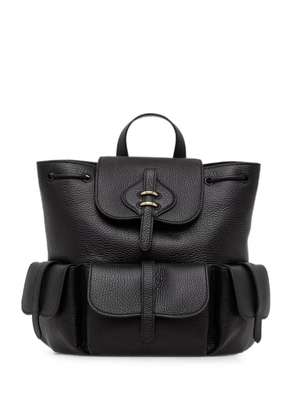 Coccinelle Mavery Pocket leather backpack - Black