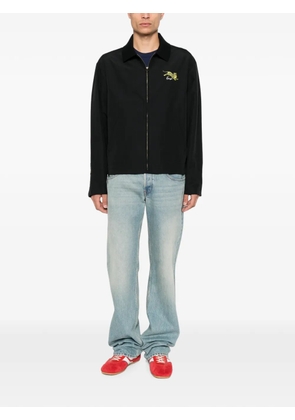 Kenzo tiger-embroidered zip-up jacket - Black