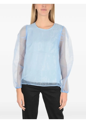 Baum Und Pferdgarten sheer puff-sleeve blouse - Blue
