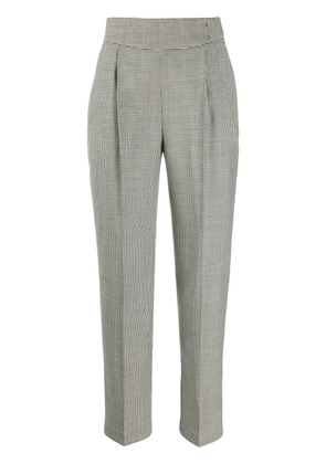 MSGM micro houndstooth high-waisted trousers - Black