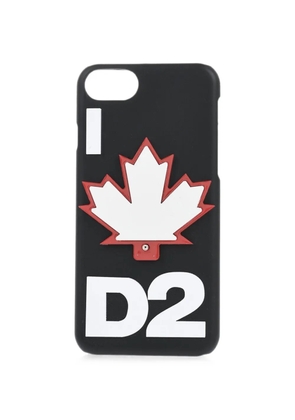 DSQUARED2 maple-leaf embossed-logo iPhone 8 Plus case - Black