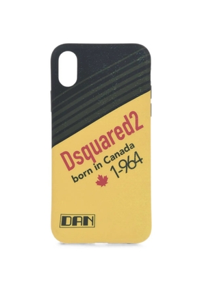 DSQUARED2 iPhone X logo-print case - Yellow