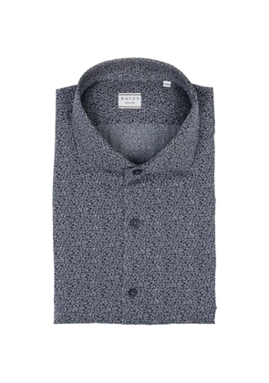 Xacus tailor-fit floral-print shirt - Blue