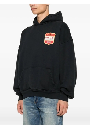 RHUDE logo-print hoodie - Black