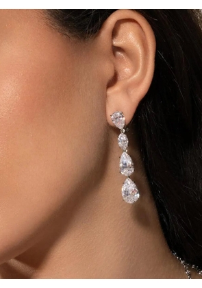 Fantasia by Deserio pear marquise drop earrings - Silver