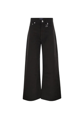 Sportmax wide-leg metal-hook jeans - Black