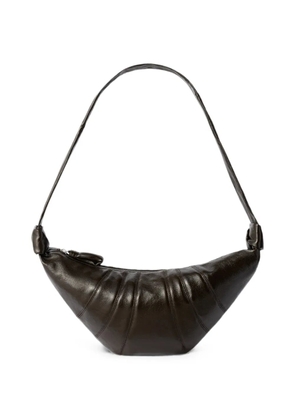 LEMAIRE medium Croissant bag in coated cotton - Brown