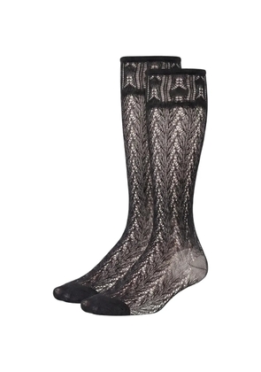 Swedish Stockings Erica crochet-knit socks - Black
