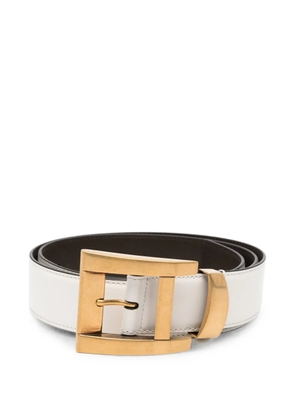 Versace leather belt - White
