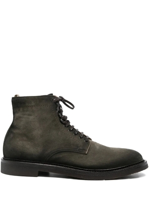 Officine Creative lace-up suede boots - Green