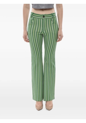 Marni striped-pattern five-pocket trousers - Green