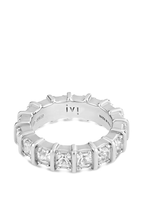 IVI logo-detail wedding ring - Silver