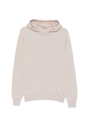 Herno hooded cotton sweater - Neutrals
