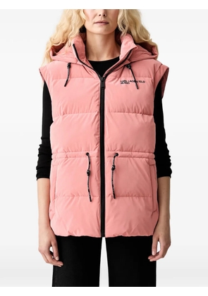 Karl Lagerfeld Jeans padded hooded gilet - Pink