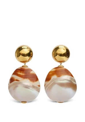 Lizzie Fortunato Pearl Tigre Rodan earrings - Gold