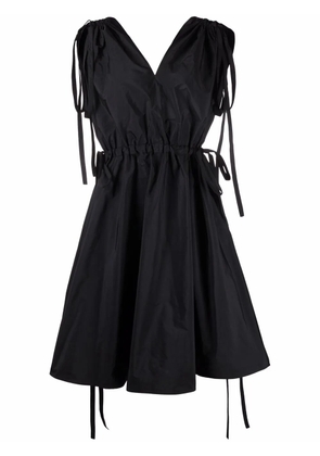 RED Valentino side-tie sleeveless flared dress - Black