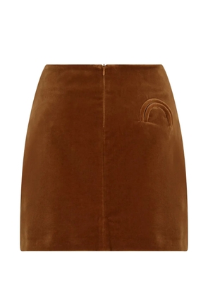 Blazé Milano Coci velvet Smiley mini skirt - Brown