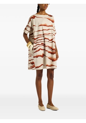 Liviana Conti Giovanna abstract-print short-sleeve dress - Neutrals