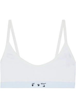 Off-White logo-tape ribbed bralette