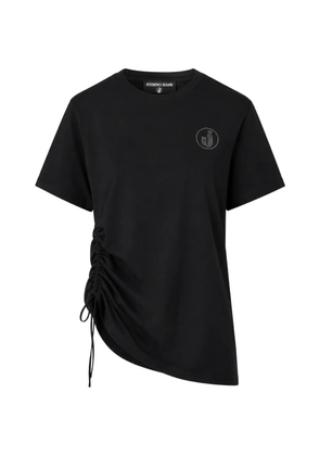 Iceberg ruched asymmetric logo T-shirt - Black