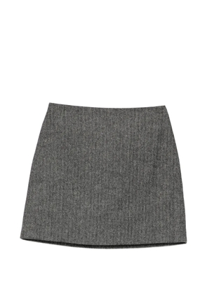 Blazé Milano herringbone-pattern mini skirt - Grey