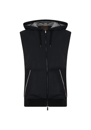 Moorer sleeveless hooded waistcoat - Black