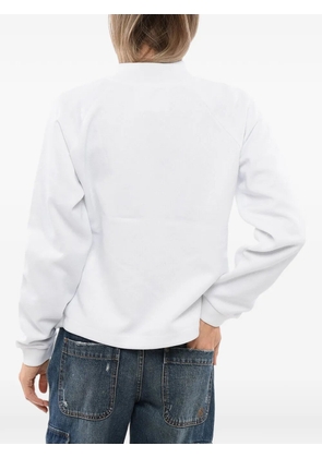 John Richmond logo-embroidered drawstring sweatshirt - White