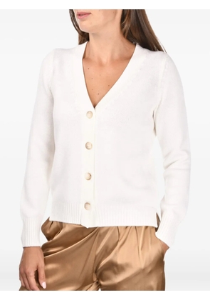 Gran Sasso V-neck buttoned cardigan - White