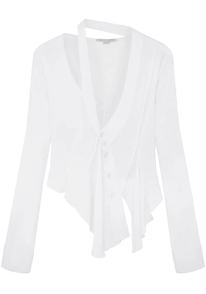 Stella McCartney ruffled asymmetric shirt - White