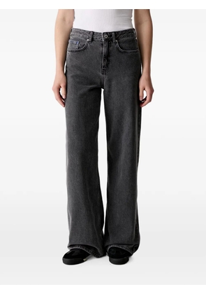 Karl Lagerfeld Jeans logo-patch wide-leg jeans - Grey