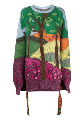 Stella McCartney Tree Of Life jacquard jumper - Green