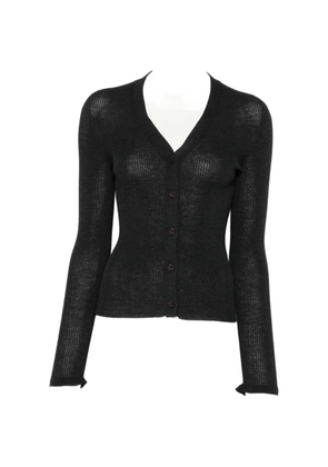 Cecilie Bahnsen ribbed-knit V-neck cardigan - Black